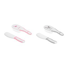 Kartáček a hřebínek Akuku bílo-šedý