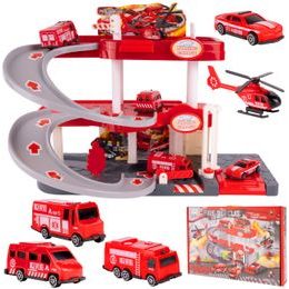 Parkovací garáž na baterie se stavebními stroji Construction Parking