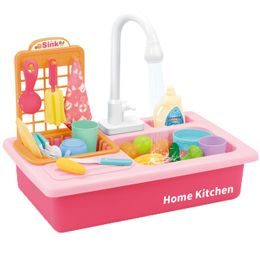 Dětský dřez s doplňky růžový