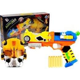 Robotická pistole na pěnové šipky s maskou