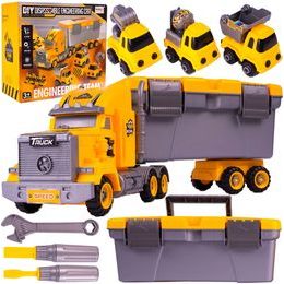 Šroubovací autíčko s kufříkem a 3 autíčky Engineering Control