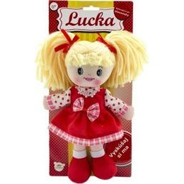 Panenka s dudlíkem v růžových šatičkách a kabátku, 35 cm