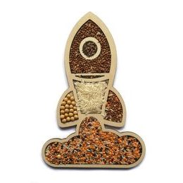 Senzorické montessori sypání Raketa - jemná motorika