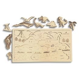 Dinosaury - drevené puzzle - SLOVENSKÉ VERZIE