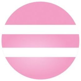 Růžová s proužky - zacvakávací korálek, polovina