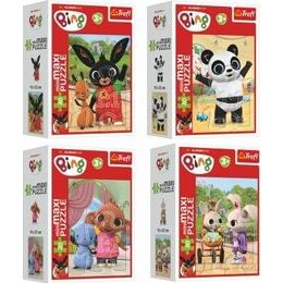 Minipuzzle mini - Maxi 20 dílků Bingovi přátelé/Králíček Bing - mix 4 druhy