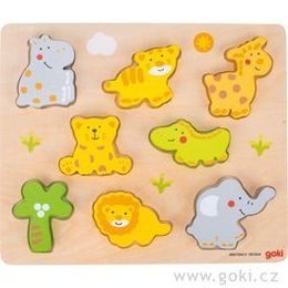 Dřevěné puzzle - Kdo kde bydlí?
