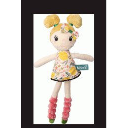 Hencz Toys Měkká hadrová panenka MAJA s blond vlásky