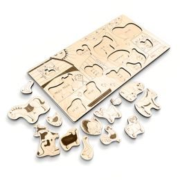 Farma - edukatívne drevené puzzle - SLOVENSKÁ VERZIA