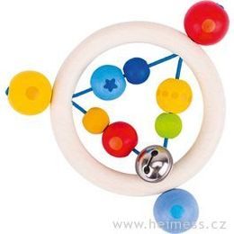 Duha kroužek - dřevěná hračka pro miminka (Heimess soft colors)