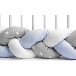 Ochranný mantinel cop do postýlky hvězdičky modrá