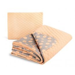 Miminu 2-dílná sada do kočárku Velvet lux Miminu, prošívaná - meruňková