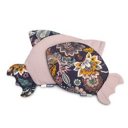 Polštářek ve tvaru rybky wafel boho růžová