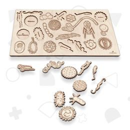 Baktérie a vírusy- edukatívne drevené puzzle 24x28 cm