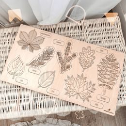 STROMY, LISTY A PLODY - edukatívne drevené puzzle 26x49 cm