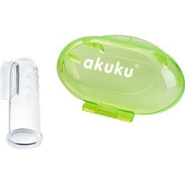 První zubní kartáček s pouzdrem Akuku zelený