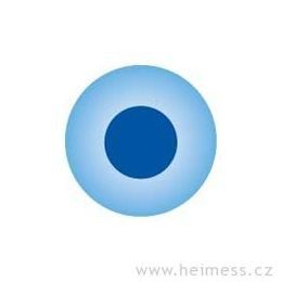 Modrý puntík - zacvakávací korálek, polovina