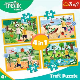 TREFL Puzzle Treflíci na dovolené 4v1 (35,48,54,70 dílků)