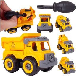 Sestava 4 šroubovacích autíček DIY Cars