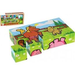 Dřevěné kostky - Moje první zvířátka 15ks