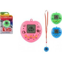 Zvířátko elektronické - přívěsek se šňůrkou - mix 3 barvy