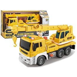 Autojeřáb se světlem a zvukem City Truck 1:16 - žlutý