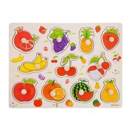 Edukační vkládačka/puzzle s úchyty - Ovoce