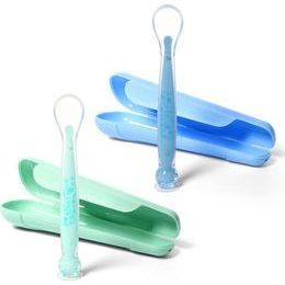 BABYONO Lžička silikonová s obalem 6 m+ 1ks