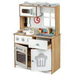 Dřevěná vzdělávací kostka s hodiny ECOTOYS