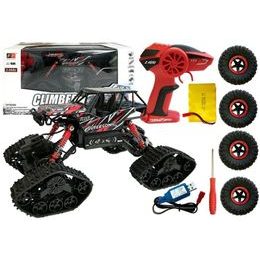 Auto na dálkové ovládání 4x4 s výměnnými koly Supersonic 1:18 černo-červené