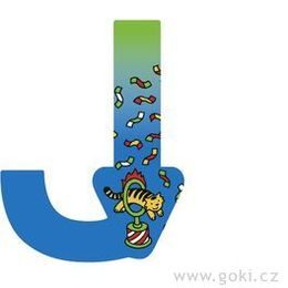 Ozdobné písmeno ze dřeva J