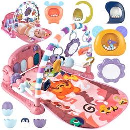 Hrací deka s piankem Tygřík - růžová