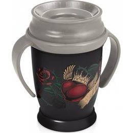 Lovi LOVI Kouzelný hrneček 360° 9+, I Love, 250 ml - černo/šedý