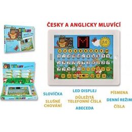 Naučný tablet moudré sovy dvojjazyčný CZ+AJ na baterie se zvukem