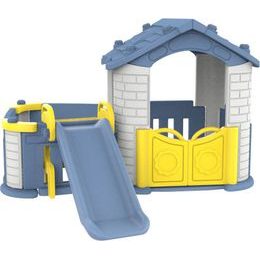 Zahradní domek pro děti se skluzavkou 3v1 modrá