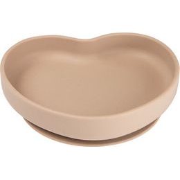 CANPOL babies Silikonový talíř s přísavkou SRDCE béžový