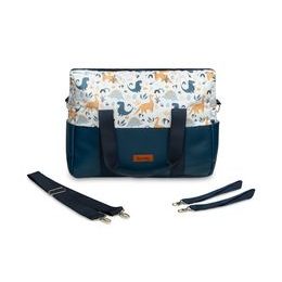 Taška/kabelka na kočárek Dinosauři modrá