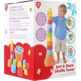 Skládanka pyramida s kroužky - mix 2 barvy