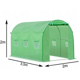 Zahradní fóliovník 3,5x2x2m zelený