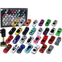 Sada barevných hliníkových autíček 30ks