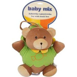 Dětská plyšová hračka s hracím strojkem Baby Mix medvídek zelený