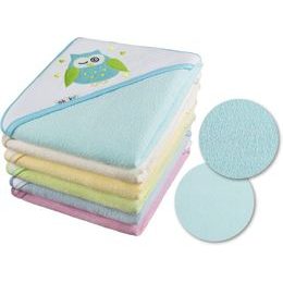 Akuku Dětská osuška s kapucí 100x100cm SOVIČKA ecru