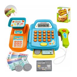 Dětská pokladna s doplňky modrá