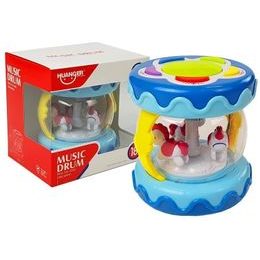 Haunger interaktivní bubínek se zvuky Music Drum modrý
