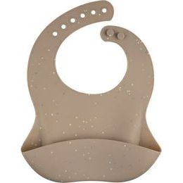 Canpol babies Silikonový bryndák s kapsou DOTS béžový