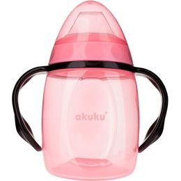 Hrníček nakloněný se silikonovým náustkem Akuku 280ml růžový