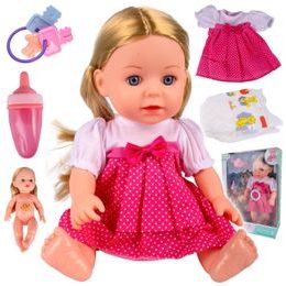Interaktivní mluvící panenka s příslušenstvím Lucky Doll 33 cm