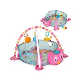 Ecotoys hrací deka s 30 míčky Želva - růžová