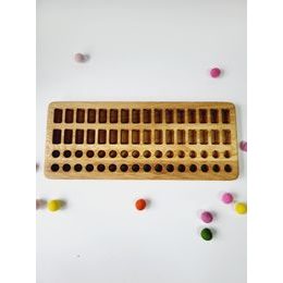 Drevený hranatý držiak na 32 voskoviek a bločkov