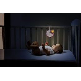 Kolotoč nad postýlku se světelným projektorem Baby Mix red